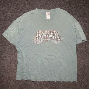 Harley Davidson motorcycle biker Winston-Salem nc green shirt size xl